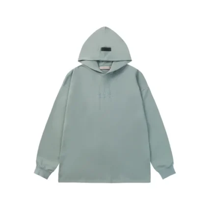 Essentials Cotton-Blend Jersey Bean Green Bluza